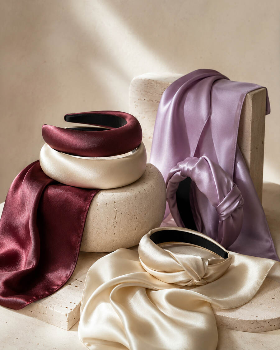 Satin-Stirnbänder und Haaraccessoires